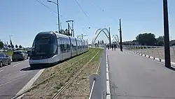 Straßenbahn Straßburg–Kehl an der Beatus-Rhenanus-Brücke