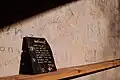 Schiefertafel, abgelegt von einem Besucher