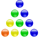 Die 10 ist die vierte Dreieckszahl.