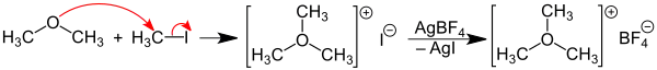Synthese von Trimethyloxoniumtetrafluoroborat
