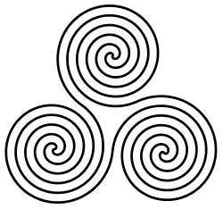 Neolithische Dreifach-Spirale