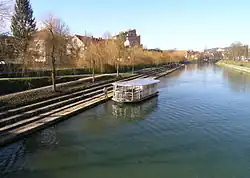 Uferpromenade Trnovski pristan (Tirnauer Lände) an der Ljubljanica