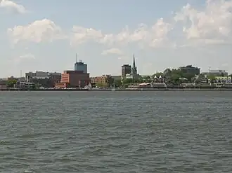 Ansicht vom Sankt-Lorenz-Strom her