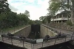 Obere Schleusentreppe von 1844 Blick von oben, heute