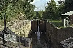 Mittlere Schleusentreppe Blick von oben, heute