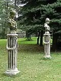 Statuen im Bereich des einstigen Barockgartens