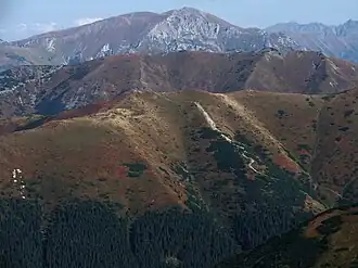 Gipfel mit Ornak und Ciemniak im Hintergrund