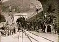 Tunnelarbeiten am Westportal des Königstuhltunnels (Aufn. 1911)