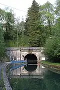 Scheitelhaltung des Canal de la Marne au Rhin mit dem Tunnel de Mauvages