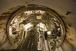 Kopf der Tunnelvortriebsmaschine im Pfänder