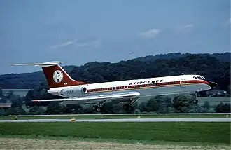 Tupolev Tu-134 der Aviogenex, 1982
