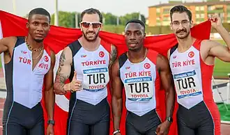 Yiğitcan Hekimoğlu (rechts) bei den Mittelmeerspielen 2018 in Tarragona