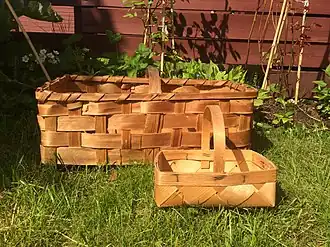 Rechteckige Spankörbe aus Norwegen