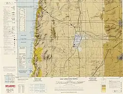 Karte: Taltal, tierra adentro; Oficinas Rica Aventura, Bueana Esperanza und Empresa am Rio Loa (im blauen Raster: 757/756 und 44/43)