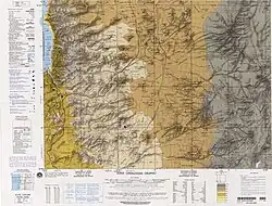 Karte: Taltal, tierra adentro; Oficinas Alemania und Chile (im blauen Raster: 722/721 und 42/40)