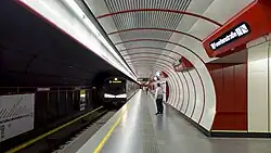 Bahnsteig Fahrtrichtung Leopoldau