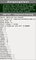UNITAZ-Längensortierung