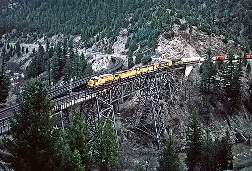 Trestle-Brücke der Westseite (Strecke aus Osten von Portola aus)