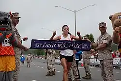 Lanni Marchant (hier als Siegerin bei einem Straßenlauf) – Rang&nbsp;achtzehn