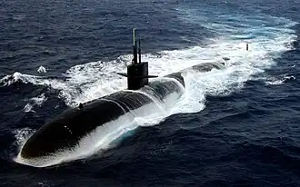 SSN-706 an der Oberfläche des Atlantiks