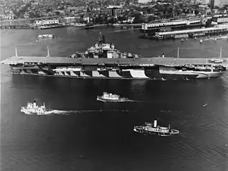 Die Franklin in Norfolk, Februar 1944