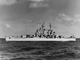 USS Portsmouth (CL-102) auf See, 1948