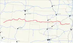 Karte des U.S. Highways 160