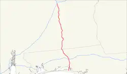 Karte des U.S. Highways 331