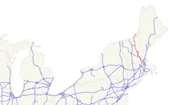 Karte des U.S. Highways 3