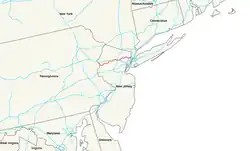 Karte des U.S. Highways 46