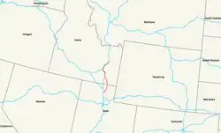 Karte des U.S. Highways 91