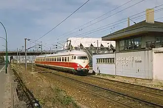 608 801 auf der Pariser Ringbahn Grande Ceinture, 1990
