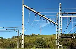 Bündelleiter und Stromschienen in einem Umspannwerk