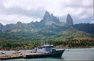 Mont Oave von Hakahau aus gesehen