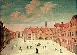 Johannes Rach und Hans Heinrich Eegberg: Ulfeldts Plads, 1749, Nationalmuseet