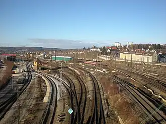 Gleisanlagen von der Wallstraßenbrücke aus gesehen