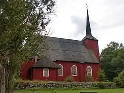Außenansicht mit Sakristei und Stützpfeilern