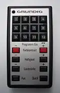 Ultraschallfernbedienung Marke „Grundig“, um 1976