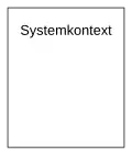 Der Systemkontext wird durch Systemgrenzen in Form von Rechtecken gekennzeichnet.