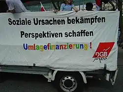 Aktion in Hamburg für die Umlagefinanzierung