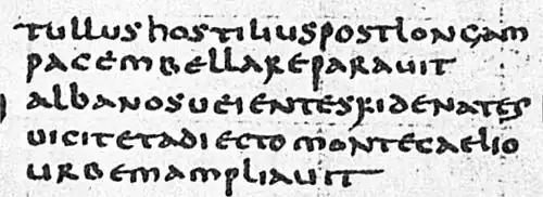 Beispiel für eine Unzialschrift