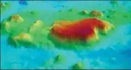 Mount Gabi in einem digitalen Höhenmodell des Meeresbodens