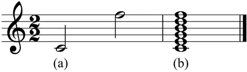 Notenbeispiel: Undezimintervalle