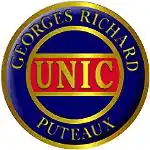 Logo von Unic mit dem Schriftzug „Georges Richard Unic Puteaux“
