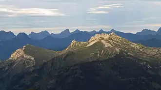 Untere und Obere Gottesackerwände 2033&nbsp;m&nbsp;ü.&nbsp;NHN aus Westen
