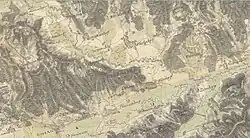 18. Jahrhundert, ehemaliges (nördliches) Flussbett mit alter Mündung bei der Pöllmühle