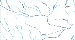 21. Jahrhundert, südliches Flussbett, neue Mündung, alter Lauf ist Altarm