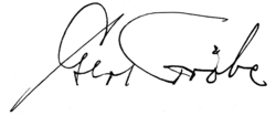 Unterschrift Gert Fröbe deutscher Schauspieler