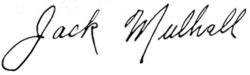 Unterschrift Jack Mulhall (1887–1979) amerikanischer Schauspieler