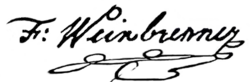 Unterschrift Johann Jakob Friedrich Weinbrenner (1766–1826)